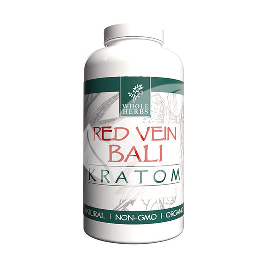 WHOLE HERBS – RED VEIN BALI KRATOM CAPSULES